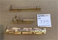 3 antique door bolts 170mm, 280mm, 310mm
