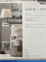ALLEN AND ROTH SWING ARM FLOOR LAMP RETAIL $180