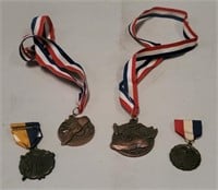 4 School Ribbon and Medal