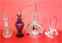 Lot of 4 Perfume Bottles w/ Issues