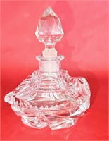 Cut Crystal Perfume Bottle 3 1/2"