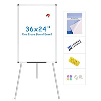 VIZ-PRO Magnetic Whiteboard Easel, 36 x 24 Inches,
