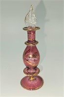 Small 4" Pink Egyptian Style Perfume Bottle