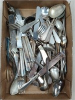 Assorted silver plate cutlery