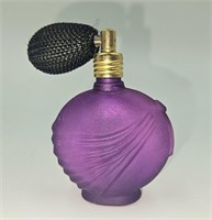 Small Purple Perfume Bottle w/ Atomizer 3"