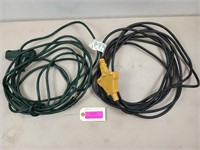 2 - 25 ft extension cords with three-way