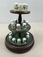 25 Pc thimble collection in lovely display
