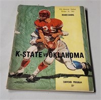 1963 Football Program K-State and Oklahoma