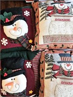 Box Lot of Snowman Pillows