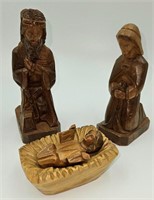 Vintage 4 Piece Wooden Nativity Set
