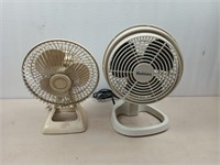 2 personal fans, work