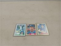 Three autographed baseball cards Ron cey, Jamie