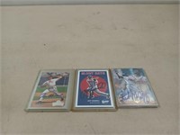 Three autographed baseball cards Tom glavin, J