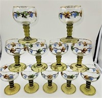 Set of 11 Roemer Grape Cordial Glasses