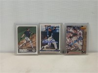 Three autographed baseball cards Edwin Matthews,