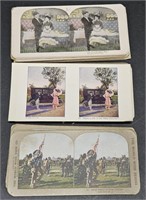(F) Stereoscope View Cards Includes Black
