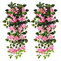 Lot Of (3-Pk Of 2) Artificial Hanging Flowers Wall