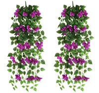 Lot Of (4-Pk Of 2) Artificial Hanging Flowers Wall