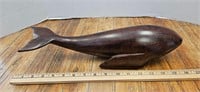 Mid Century Modern Teak Wood Carved Whale