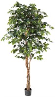Nearly Natural 6ft. Ficus Silk Tree 72 in Trees