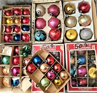 7 Boxes of Antique Glass Christmas Ornaments