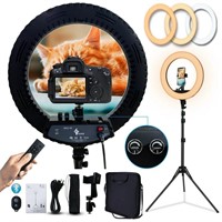 GLOUE 18 Inch Pro Ring Light Kit with