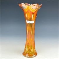 Imperial Marigold Beaded Bullseye Vase