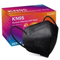 Rasav KN95 Face Masks, 60 Pack Comfortable 5 Layer