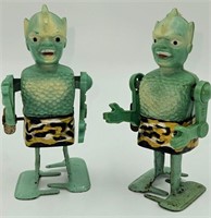 Pair of Marx Son of Garloo Wind Up Toys 1960 Works