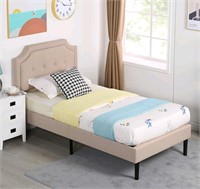 VECELO Premium Upholstered Platform Bed