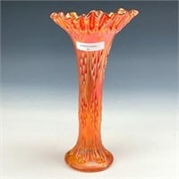 Fenton Marigold Knotted Beads CRE Vase