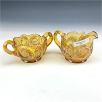 LE Smith Amber Whirling Star Breakfast Set