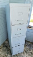 Blue Painted File Cabinet