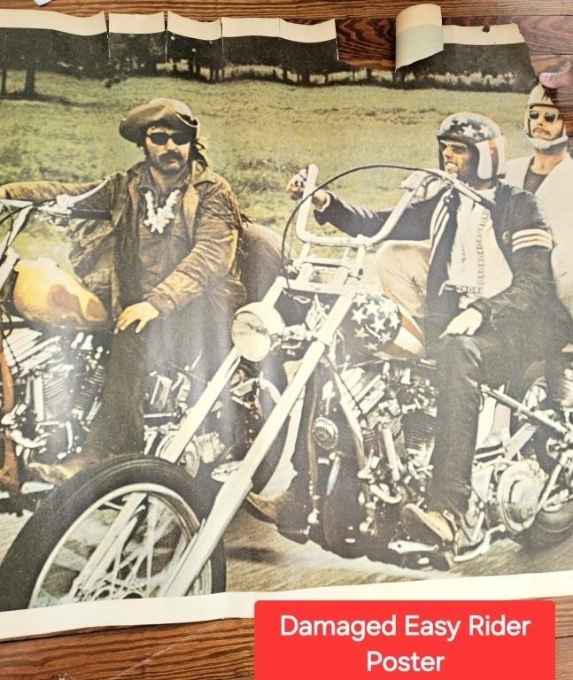 Easy Rider Poster w/ Damage