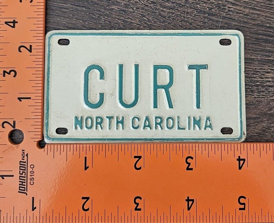 Vintage Small Bicycle Tag CURT