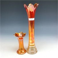 Imperial Marigold Morning Glory & Ripple Vase Lot
