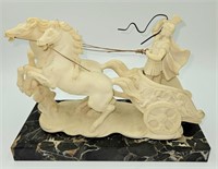 Roman Soldier and Chariot Marble Base