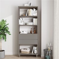 IOTXY Wooden Bookcase - 67 Tall  Grey