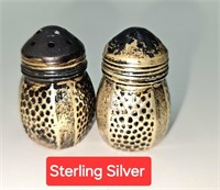 Miniature Sterling Silver Salt and Pepper Set