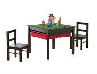 UTEX Wooden 2 in 1 Kids Construction Play Table an