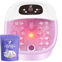 CANGO Foot Spa Bath Massager with Heat Bubbles and