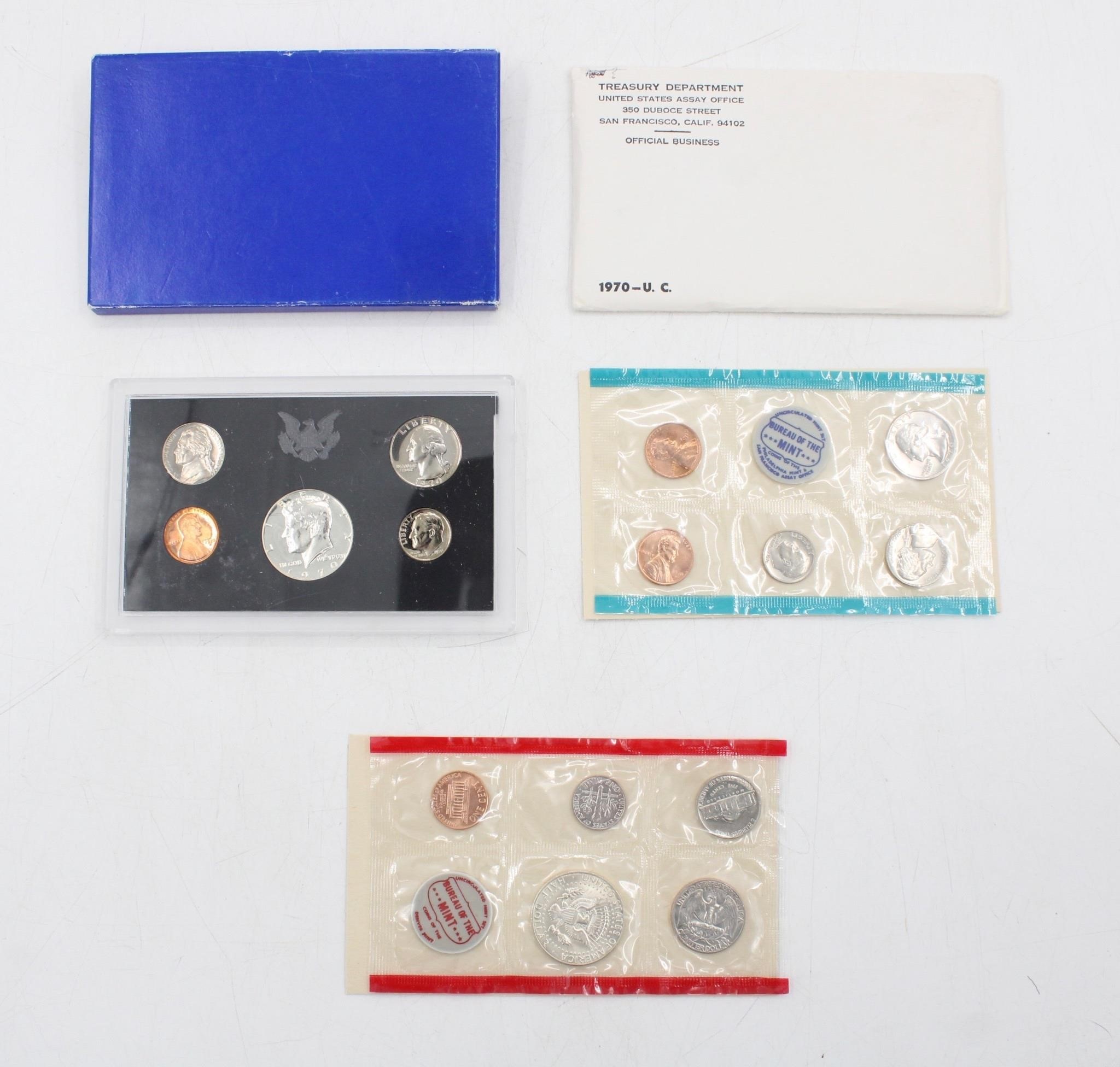 Complete 1970-S-D-P US Mint Uncirculated Coin Sets