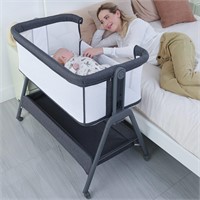 ANGELBLISS Baby Bassinet Bedside Crib with Storage