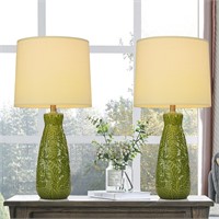EUO 25 inch Green Ceramic Lamps Set of 2 for Livin