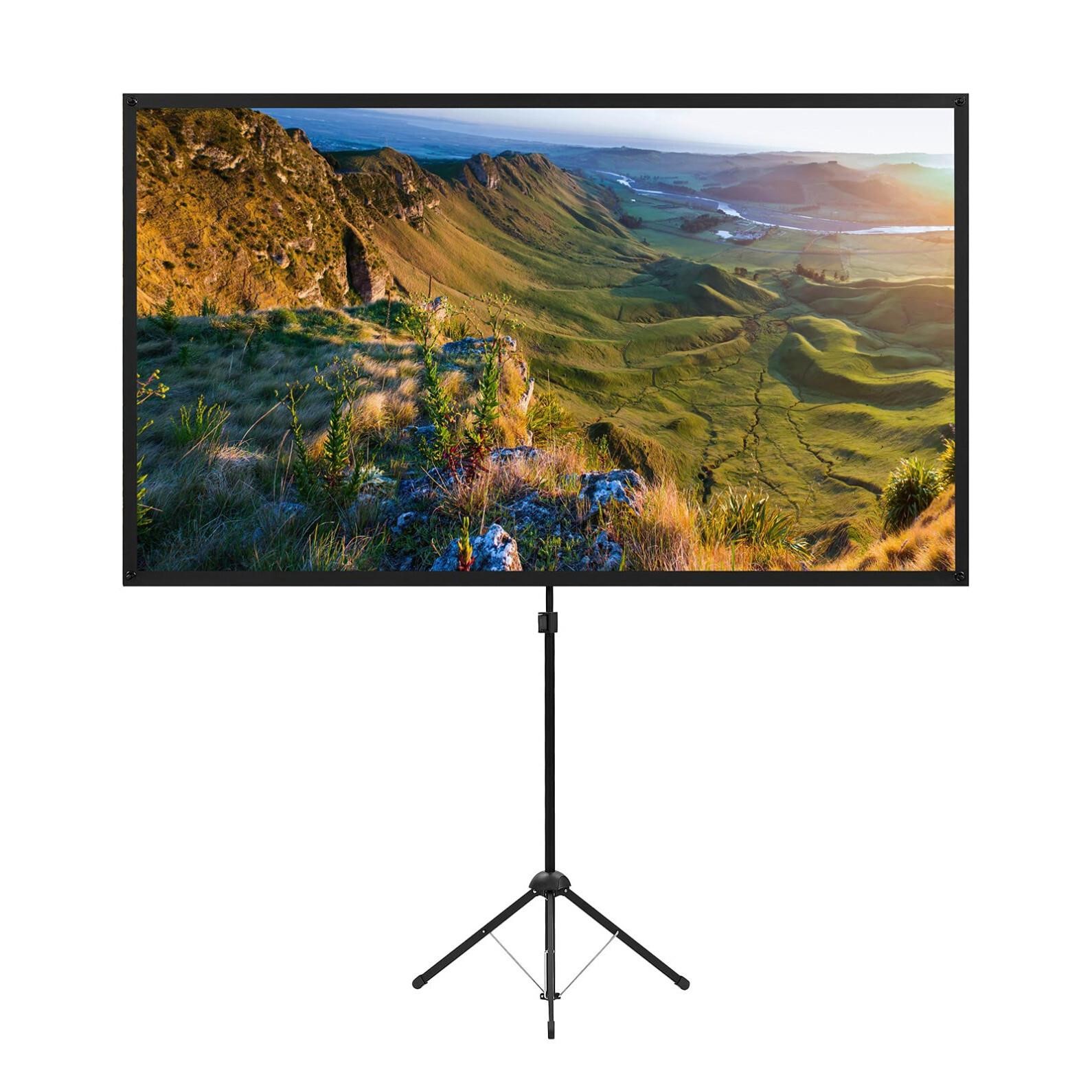 Projector Screen with Stand, 100 Inch Outdoor Proj
