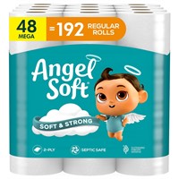 Angel Soft Toilet Paper, 48 Mega Rolls = 192 Regul