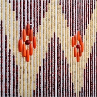 FlavorThings Brown Wood Bead Curtain - Waverly - N