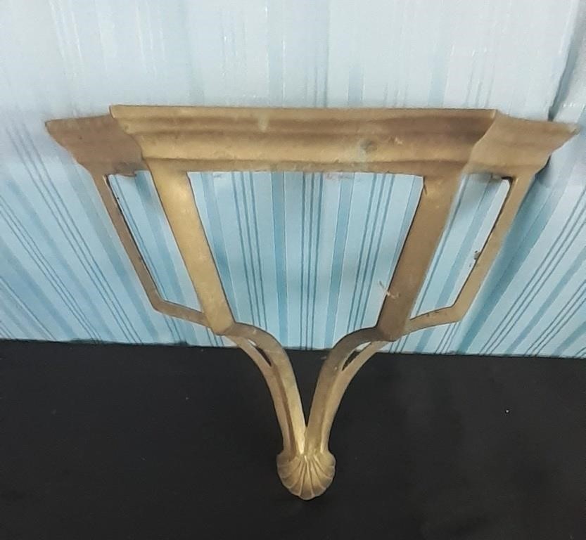 10''x8-1/2'' Brass Wall Sconce Display Shelf