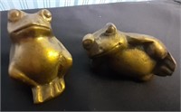 2 Solid Brass Frogs