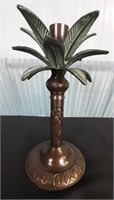 Bronze 9'' Palm Tree Candle Stick